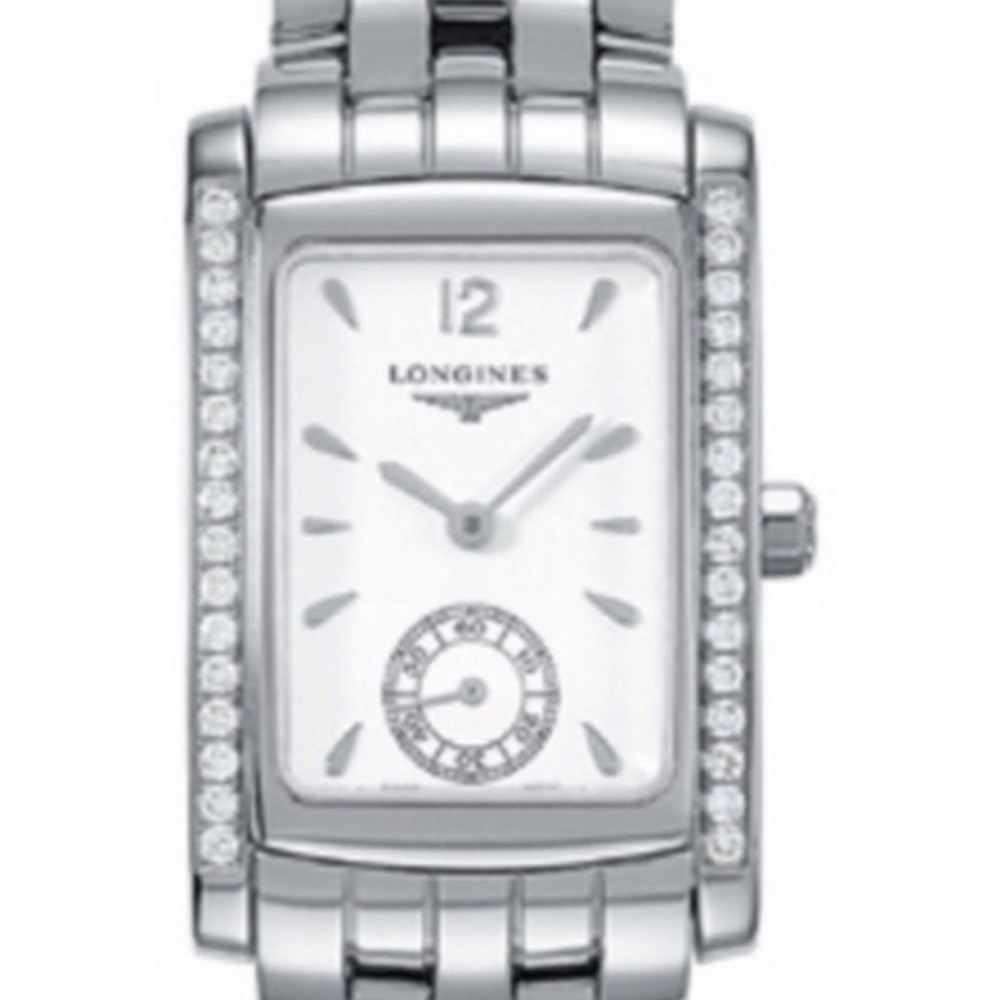 Longines Silver Rectangular Diamond-Bezel Women's… - image 7